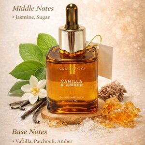 Sand + Fog Vanilla & Amber Eau de Parfum Oil 1.7 oz Jasmine Sugar Patchouli NWT
